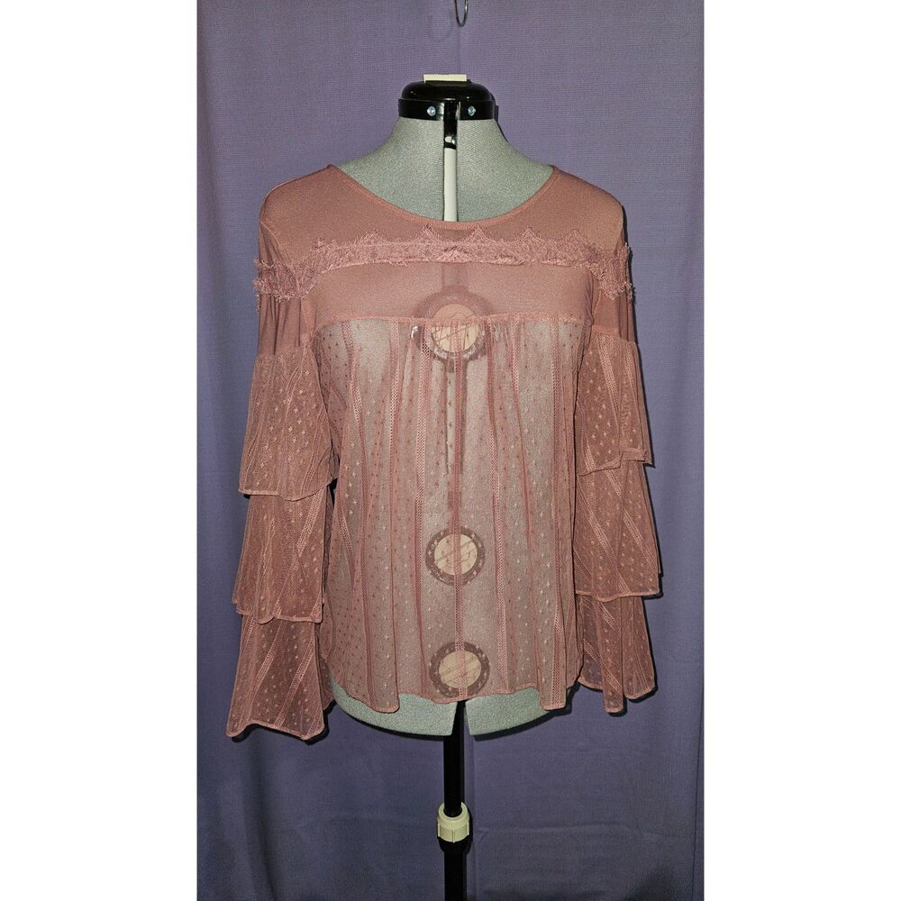 Sequin Hearts, Pink, Top, Size: S